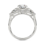 14K WHITE GOLD 2 1/3CT ROUND/PEAR DIAMOND LADIES RING (CENTER STONE ROUND DIAMOND 1 1/4CT)
