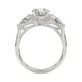 14K WHITE GOLD 2 1/3CT ROUND/PEAR DIAMOND LADIES RING (CENTER STONE ROUND DIAMOND 1 1/4CT)