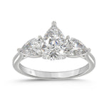 14K WHITE GOLD 2 5/8CT PEAR DIAMOND LADIES RING (CENTER STONE PEAR DIAMOND 1 1/2CT)